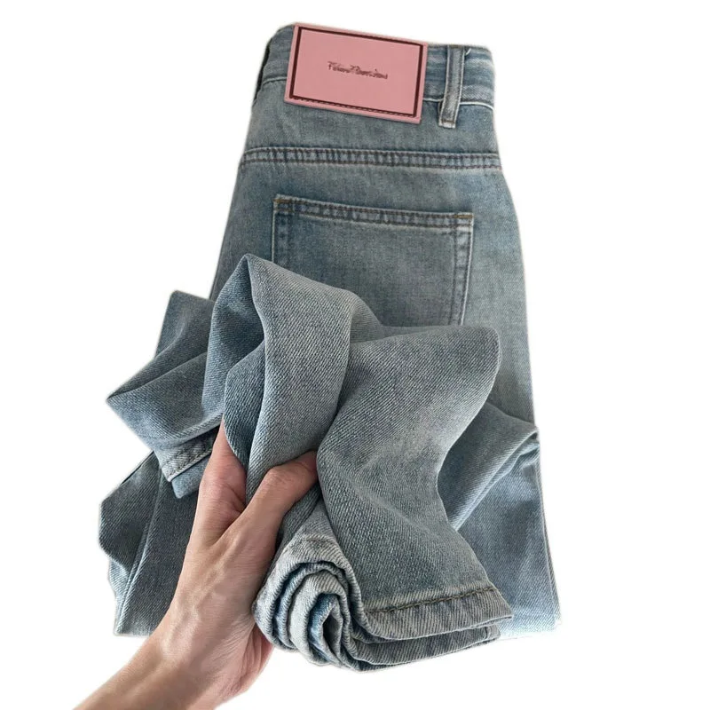 Women's Wide Leg Baggy Jeans - Low Rise Loose Denim Trousers - Vintage Y2K Style - Image 6