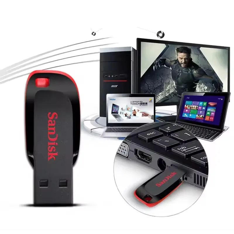 SanDisk USB Flash Drive - Compact USB 2.0 Memory Stick for Desktop and Laptop, 16GB to 128GB - Image 4