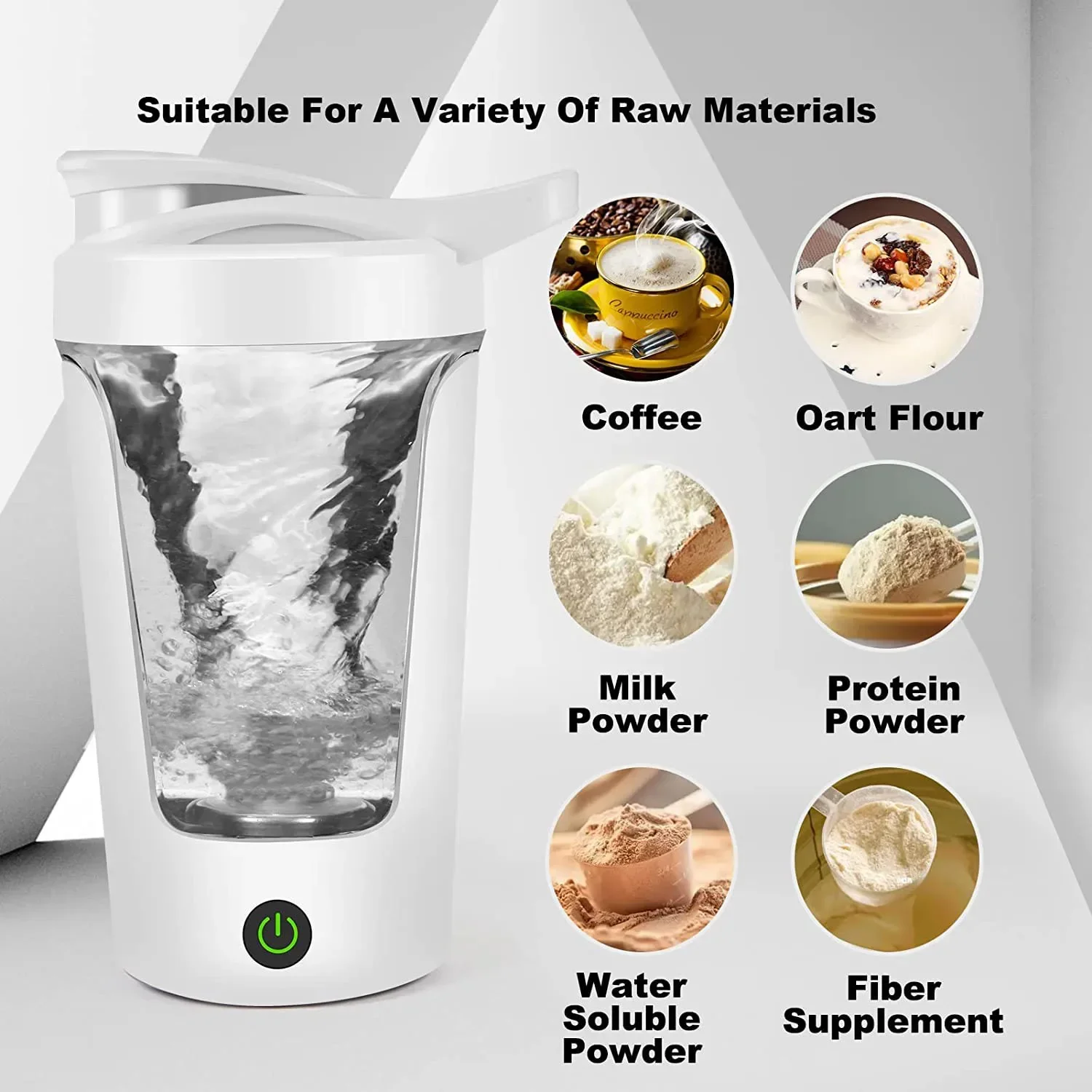 Electric Protein Powder Shaker Bottle with 450ml Capacity for Home and Travel - Image 5