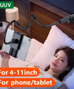 Gooseneck Tablet Stand for Bed - 11-Inch Flex Arm Clamp Holder for Smartphones and Tablets