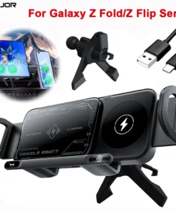Samsung Wireless Car Charger - Dual Coil Fast Charging Air Vent Holder for Galaxy Z Fold and Flip Series