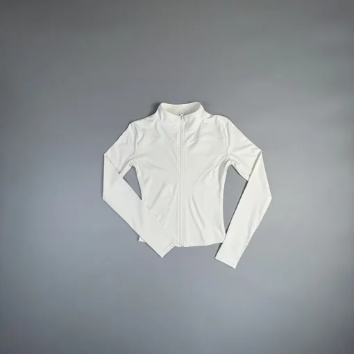 Yoga Jacket with Zipper Closure and Slimming Design for Women - Image 4