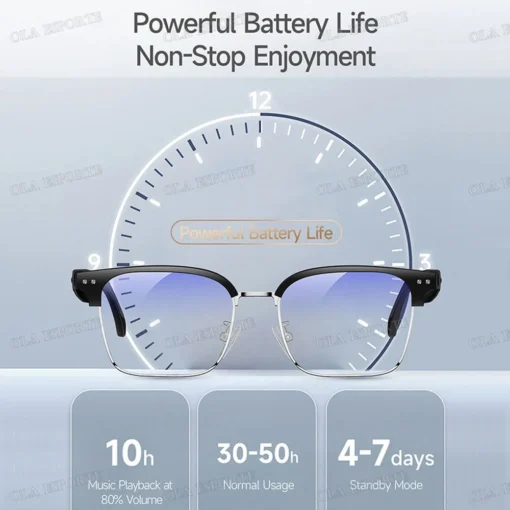 Fashion Smart Glasses with Bluetooth Calling and AI Translation for Music Playback - Image 4