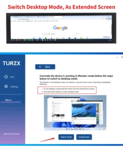 Alternative view of TURZX 8.8-Inch IPS USB Type-C Secondary Monitor with Smart Features
