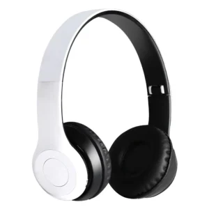 Bluetooth Wireless Headphones – Foldable HiFi Stereo with Bass for Music and Gaming - White