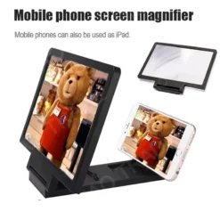3D Screen Amplifier for Mobile Phones with HD Video Magnification and Adjustable Stand