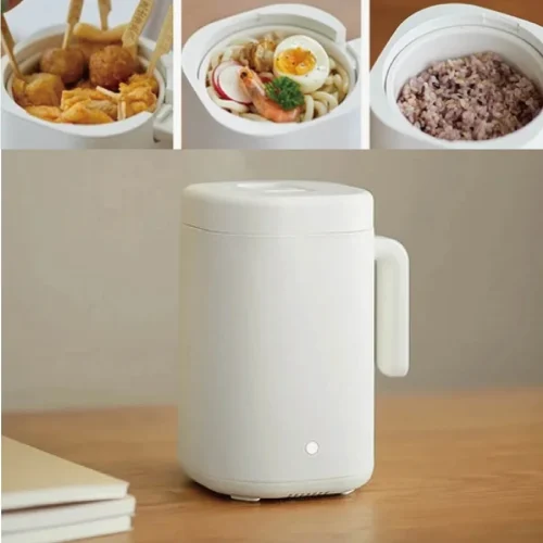 800ml Multi-Function Ceramic Rice Cooker – Non-Stick Portable Electric Lunch Box for 1-2 People