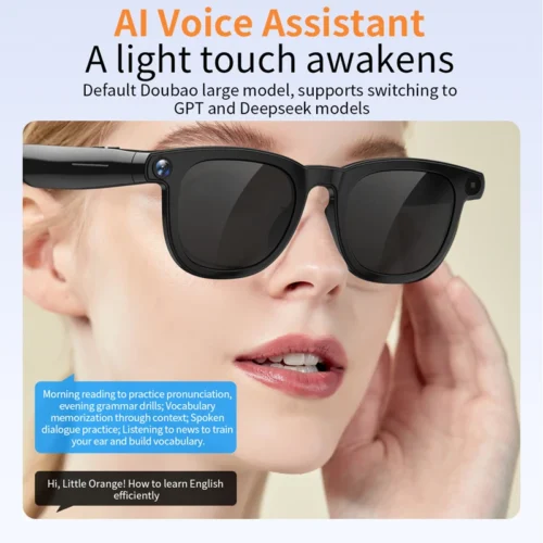 Alternative view of 4K AI Glasses Intelligent Translation 800W Camera Glasses Take Photo Video Music Bluetooth Calling With Long-lasting Battery New
