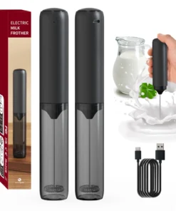 Kitchen Electric Handheld Milk Frother - Rechargeable Foam Maker for Lattes and Coffee