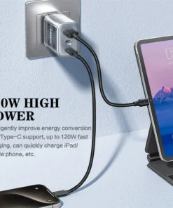 Alternative view of 120W Ultra-Fast Charger High Quality Charger Fast Charging For Oneplus Realme Type C Charger For iPhone Xiaomi Charging Station