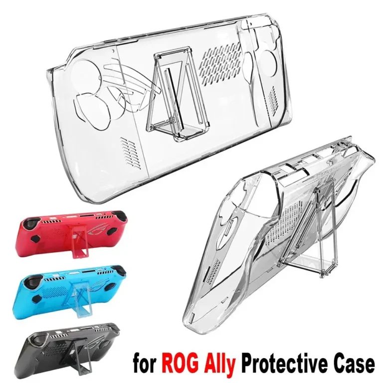 Shockproof Protective Case with Kickstand PC Back Cover Transparent Full Coverage Handheld Console Shell for Asus ROG Ally - Image 6