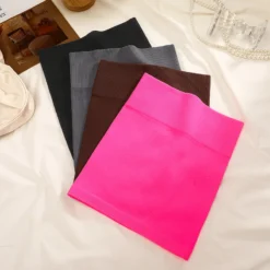 Alternative view of High Waist Black Mini Skirt for Women - Slimming Knitted Design for Professional Workwear