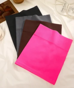 Alternative view of High Waist Black Mini Skirt for Women - Slimming Knitted Professional Workwear