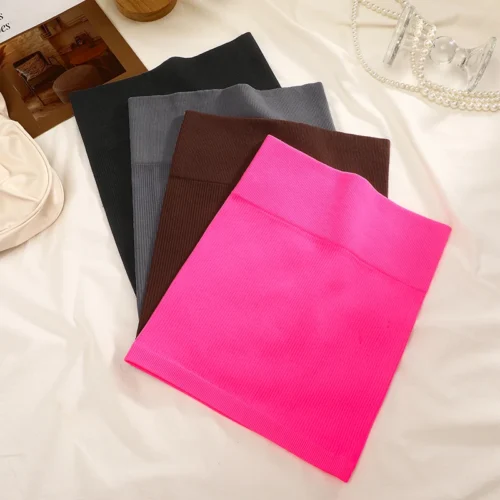 Alternative view of High Waist Black Mini Skirt for Women - Slimming Knitted Professional Workwear