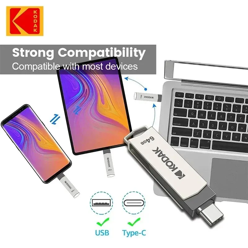 KODAK USB Type-C Flash Drive, 256GB High-Speed Pendrive for Smartphones and Laptops - Image 3
