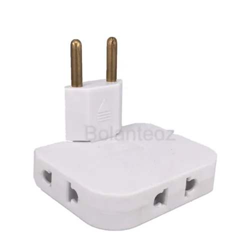 Alternative view of EU Plug 3 AC Outlet Power Strip Multiprise 1 Convert 3 Extension Electrical Socket 180° Rotating Fulfillment Socket AC Adapter