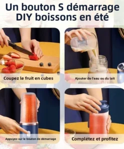 Alternative view of 6 Color 400ml Portable USB Blender Electric Travel Juicer Cup For Smoothie Milkshake Kitchen Mini Mixer Tool