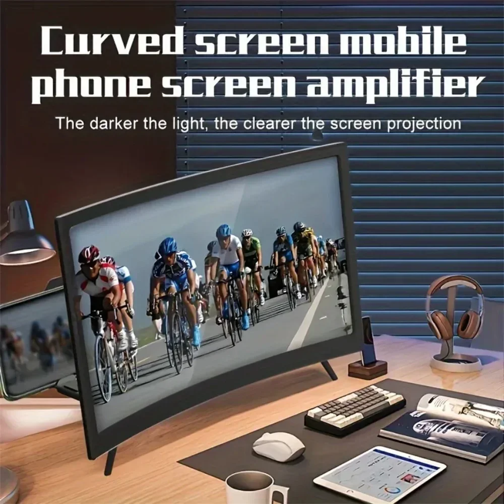 HD Phone Screen Amplifier with Curved Magnifying Holder for Enhanced Movie Viewing Experience - Image 3