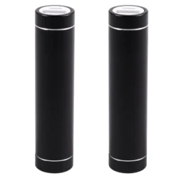 Portable USB Power Bank Battery Charger with 2600mAh Capacity for Mobile Phones - Black
