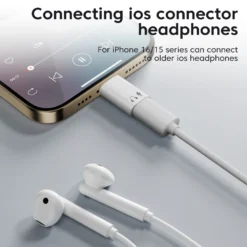 Alternative view of Type-C to Lightning Headphone Audio Adapter with USB-C Converter for iPhone 15/16 and Samsung Users