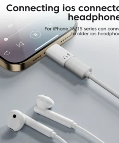 Alternative view of Elough Type-c to Lightning Headphone Audio Adapter USB-C Converter for Iphone 15,16 Samsung Headphone Adapters