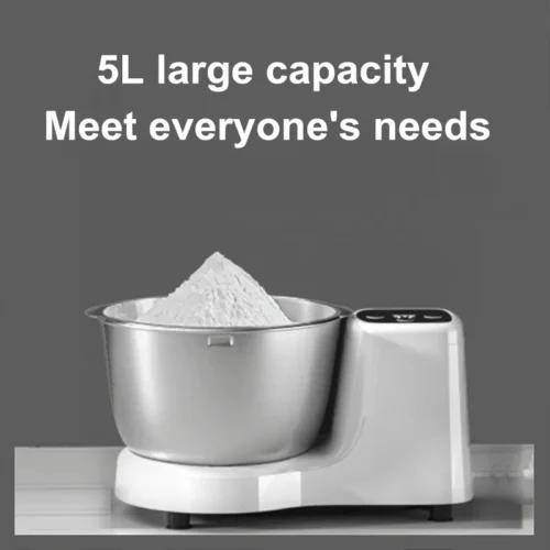 Alternative view of Vertical Stand Mixer - 5L Stainless Steel Dough Kneader, 500W Power for Home Baking