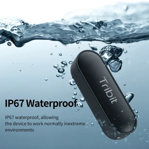Portable Bluetooth Speaker with Enhanced Bass and IPX7 Waterproof Rating for Outdoor Enthusiasts - Image 6