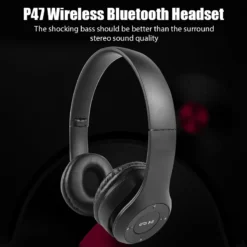 Alternative view of Wireless Bluetooth Headphones with Microphone - Stereo Sound, Ideal for Sports and Gaming, Compatible with PC and Smartphone