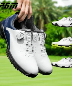 PGM New Men Golf Shoes Golf Waterproof Anti-slip Shoes Male Lightweight Breathable Sports Sneakers Outdoor Knob Buckle Footwear