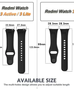 Alternative view of Silicone Strap+Case for Xiaomi Redmi Watch 3 Active band smartwatch Accessories Sport Bracelet For Redmi watch3 Active/Lite Case
