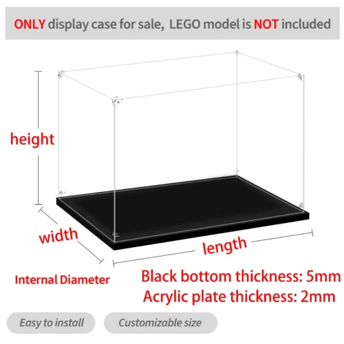 Alternative view of 150 Size Display Case for Collectibles Assemble Clear Acrylic Box for Display Action Figures Storage & Organizing Toys Model Car