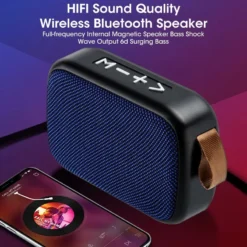 Portable Wireless Subwoofer Speaker - Compact Design for Home and Travel