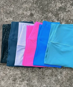 High Waist Yoga Leggings with Back Pocket for Women in Solid Color