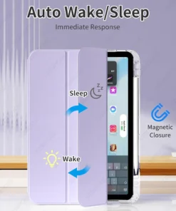 Alternative view of Clear Case for iPad 10th 10.9 A16 11th Air 11 13 M2 M3 Pro 11 12.9 13 M4 mini7 6 9/8/7th 10.2 6/5th 9.7 with Pencil Holder Cover