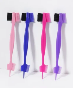 Alternative view of 1/4pcs edge control brush comb, used for combing and cutting hair on the edges and back of women, special for real hair wigs