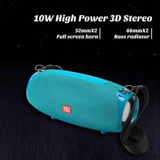 Portable Bluetooth Subwoofer Speaker - 10W Wireless Sound Box with Powerful Bass for Home and Outdoor Use - Image 2
