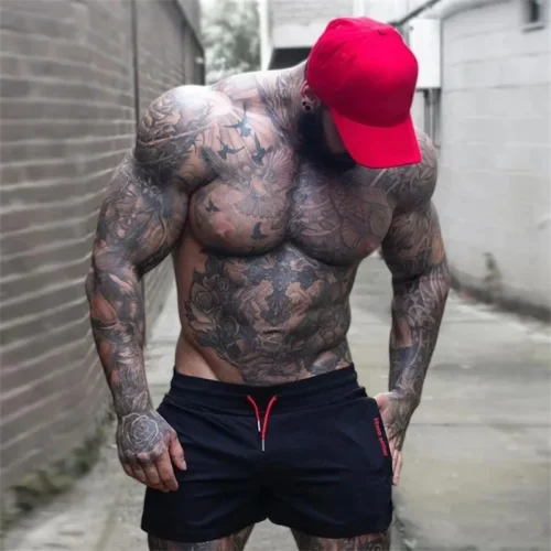 Alternative view of Trendy Quick-Drying Men's Running Shorts - Elastic Thin Fitness Beach Pants