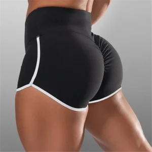 Low-Waist Stretchy Gym Shorts for Women - Casual Fitness and Yoga Wear - black, L