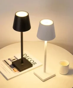 Rechargeable LED Table Lamp Touch Switch 3 Levels Dimmable Desk Lights Bar Club Dinner Creative Decorative Ambient Lighting