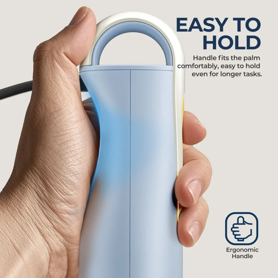 ROUNY Handheld Immersion Blender, Light Blue, Stainless Steel Blades - Image 5