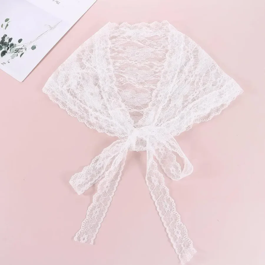 Embroidered Flower Lace Mini Skirt with Ruched Design - High Waist, See-Through, Pleated Style - Image 4