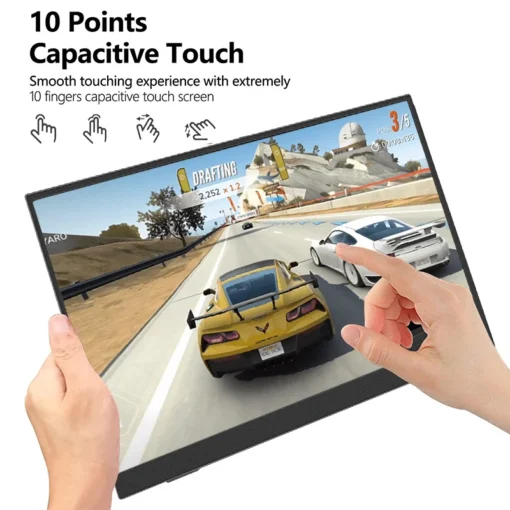 14.1" Portable Touch Screen Monitor - 100% sRGB, 400cd/m² Brightness for Gamers and Laptops - Image 3
