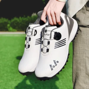 Men's Golf Shoes with Spikes - Waterproof Design for Durability and Performance