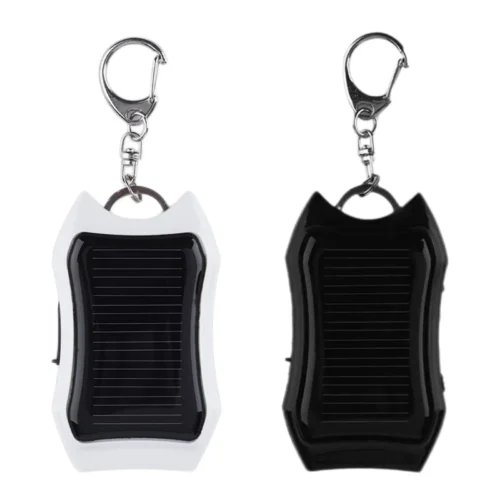 Alternative view of "Keychain Solar Power Bank with LED Light - 950mAh Backup Charger for Travel and Hiking"