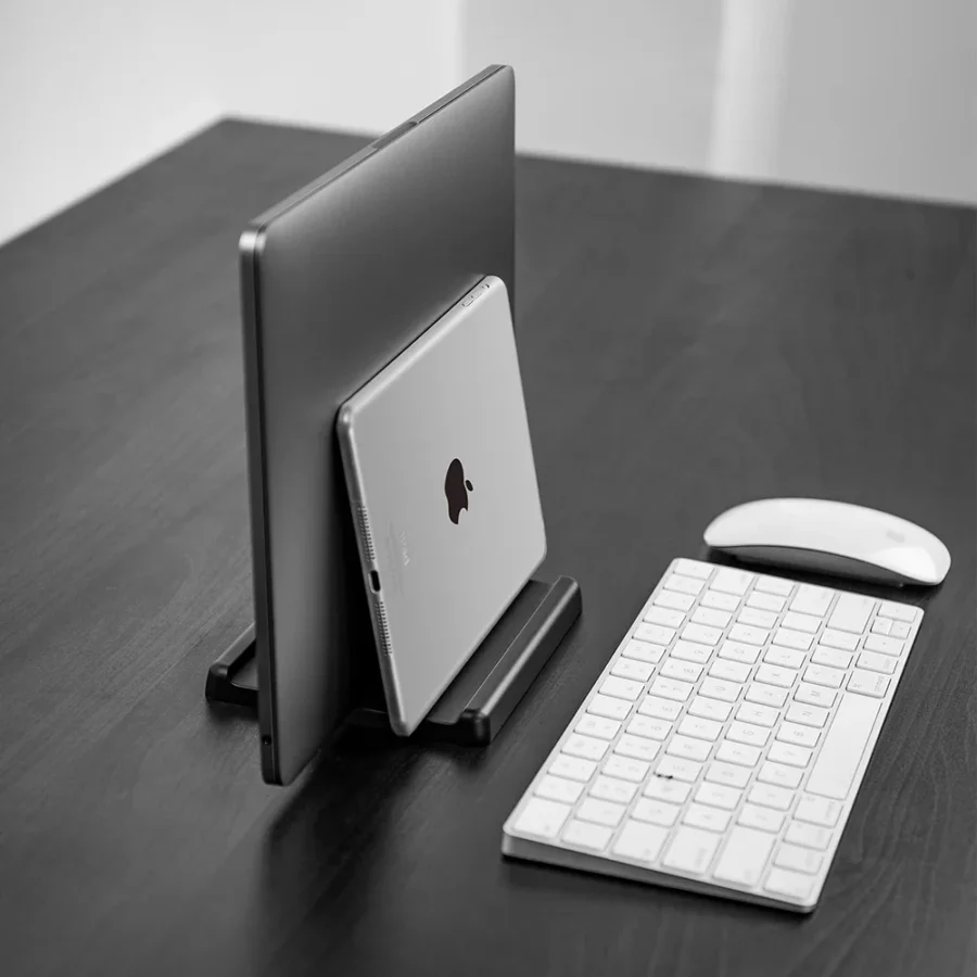 Vaydeer Adjustable Vertical Laptop Stand - Portable Desk Holder for MacBook, Tablets, and Phones - Image 5