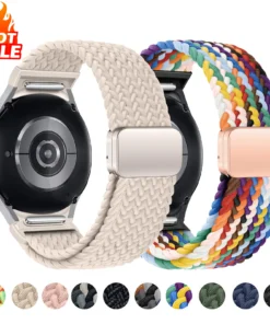 No Gaps Braided Band For Samsung Galaxy Watch 7 6 5 4 44mm 40mm/5 pro magnetic bracelet Galaxy watch6 watch4 classic 47 43 strap