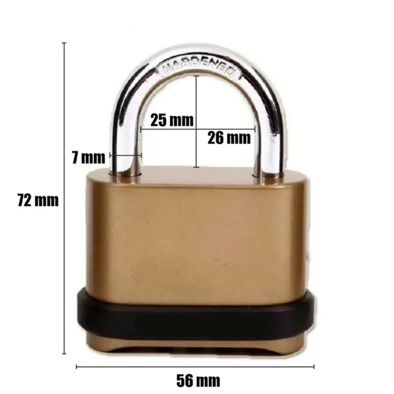 Brass Combination Padlock – Weatherproof, Anti-Rust, Anti-Theft - Image 4