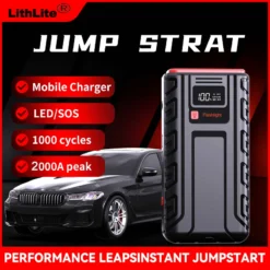 Car Jump Starter 2000A Peak Current 20000mAh Power Bank for Vehicles