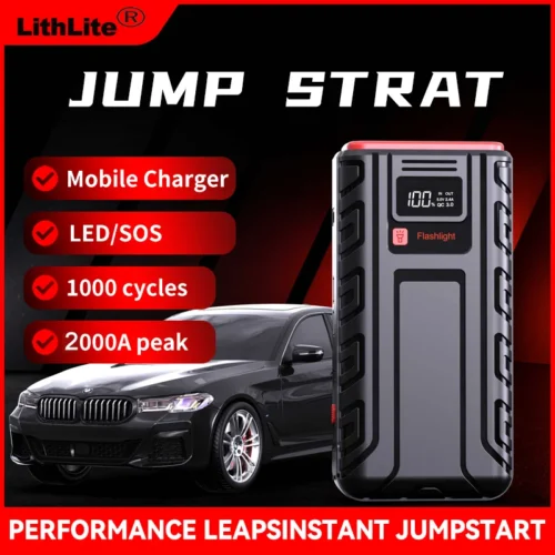 12V Car Jump Starter 2000A 1600A 1200A 1000A 800A Power Bank Potable Battery 20000mAh 18000mAh 10400mAh Car Start Power Supply