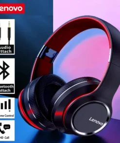 Lenovo HD200 Bluetooth Earphones Over-ear Foldable Computer Wireless Headphones Noise Cancellation HIFI Stereo Gaming Headset